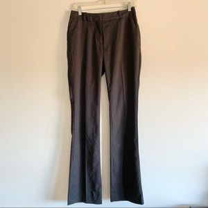 Black pinstriped slacks